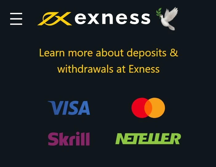 Exness deposit and withdrawal.